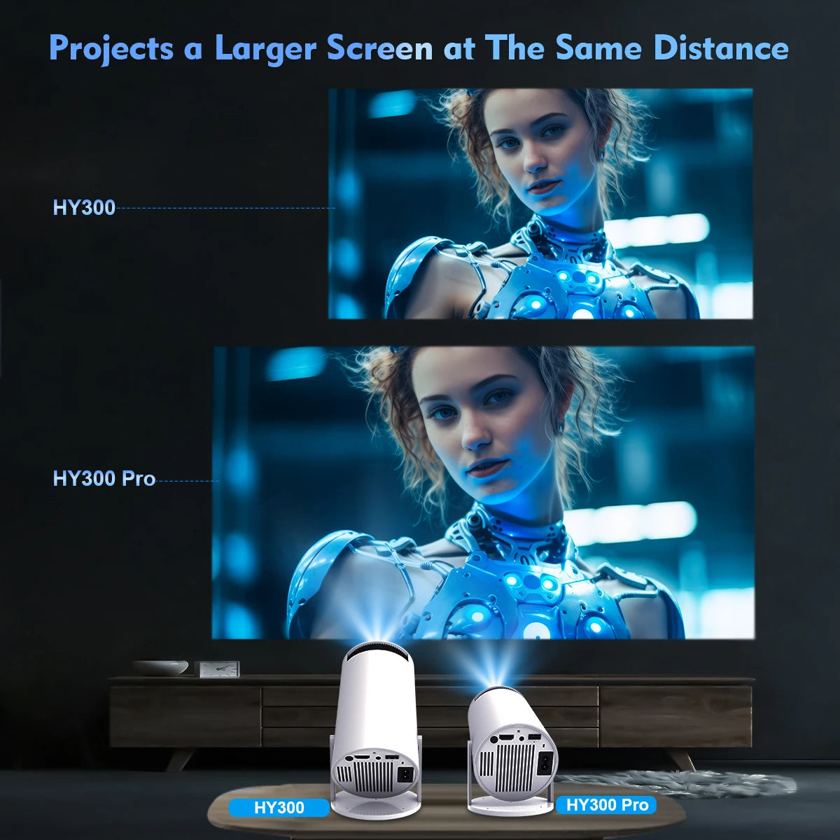 Projector Pro 4K Android 11 Dual Wifi6 260ANSI All winner H713 BT5.0 1080P 1280*720P Home Cinema Outdoor, indoor Projector