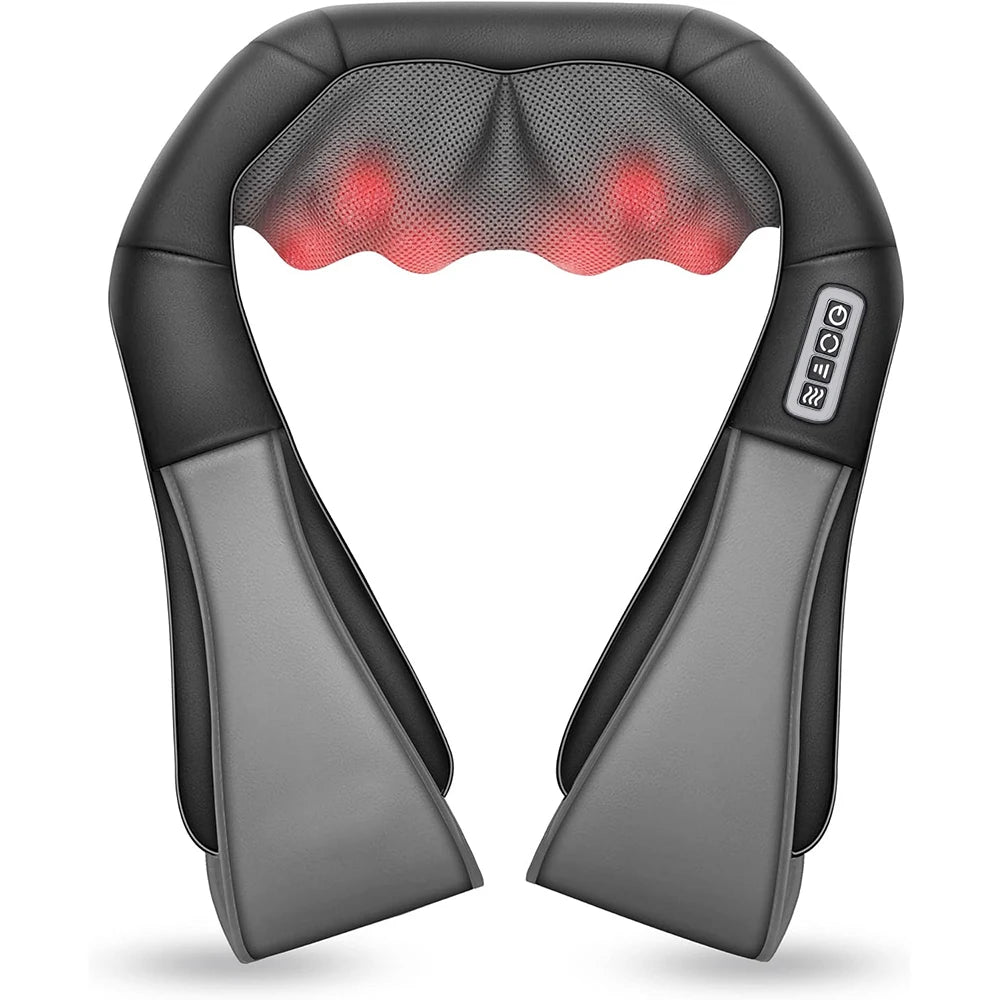 Neck and Shoulder Massager Heated Back Massager U Shape Deep Kneading Electric Massage Pillow for Neck Waist Leg Body