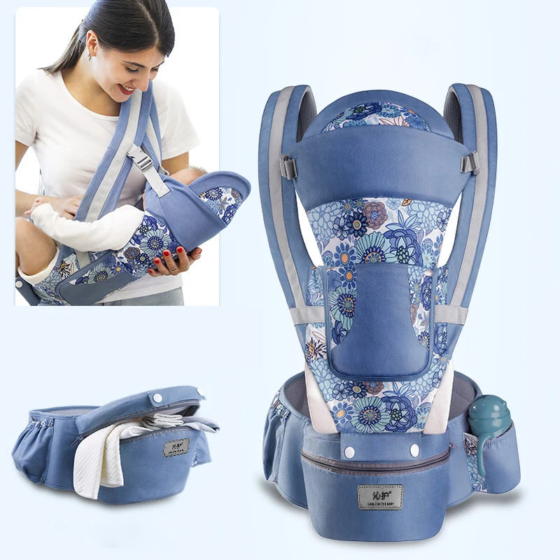 Newborn Baby Carrier Backpack - Front Facing Hipseat Sling for Comfortable Travel