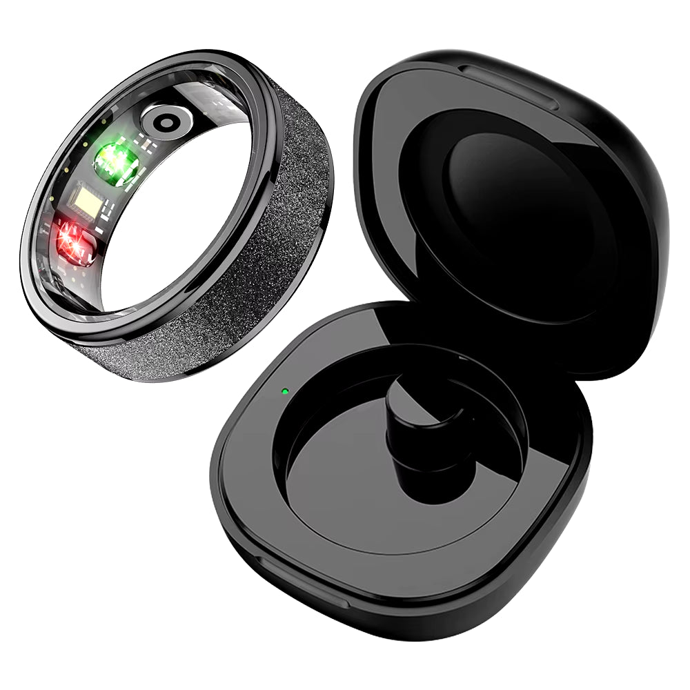 R10 Smart Ring with Charging Case - Health & Sleep Monitor, 5ATM Waterproof, Multi-Sport Mode for Men & Women