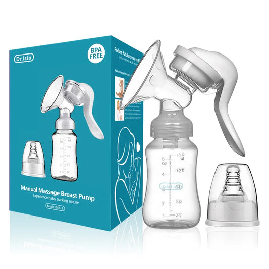 Manual Breast Pump - BPA Free Milk Suction Bottle for Easy Feeding and Postpartum Care