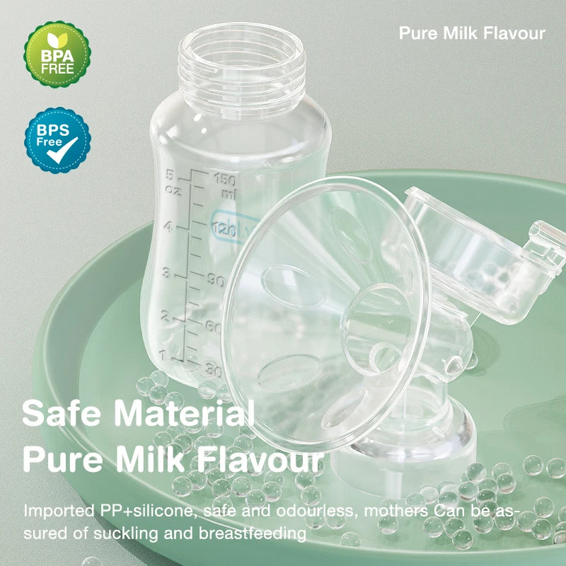 Manual Breast Pump - BPA Free Milk Suction Bottle for Easy Feeding and Postpartum Care