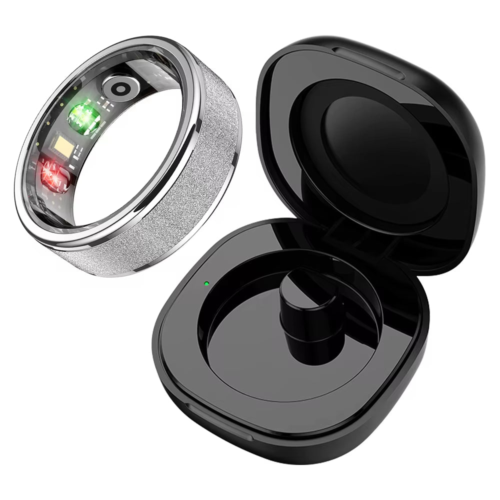 R10 Smart Ring with Charging Case - Health & Sleep Monitor, 5ATM Waterproof, Multi-Sport Mode for Men & Women