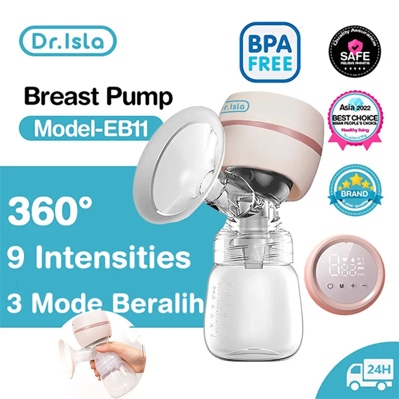 Ultimate Portable Electric Breast Pump - USB Rechargeable, Silent Operation, Powerful Suction, BPA Free