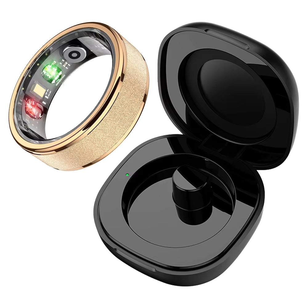 R10 Smart Ring with Charging Case - Health & Sleep Monitor, 5ATM Waterproof, Multi-Sport Mode for Men & Women